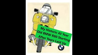 BMW R80 (1979 version)  Start up after Years Laid Up " mr factotum's workshop"