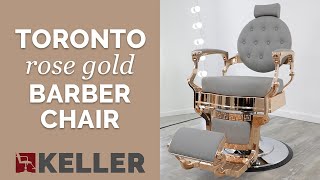 Toronto Rose Gold Barber Chair | Keller International