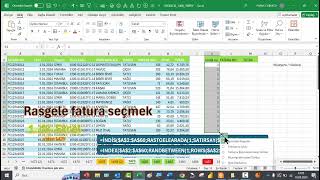 Excel 1 Dakika - Rastgele Fatura Seçmek