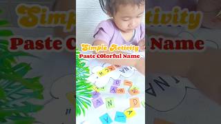 IDE BERMAIN ANAK | Menempelkan Nama #shorts #funlearning #sensoryplay