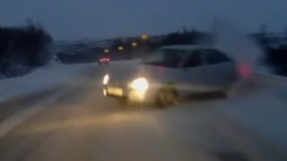 Russia: 4 injured after car loses control and slams into another car