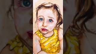 Commissioned Watercolor Portrait Of Little Grace | Painting Children | Figurative Art