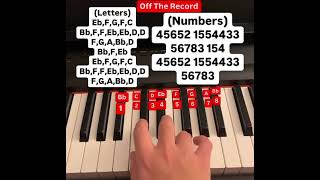 Off The Record piano tutorial (letters and numbers)