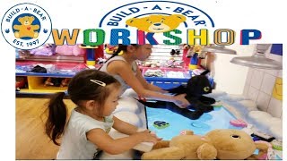 Build A Bear Workshop: The girls build their own stuff animal toy