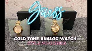 GUESS GOLD-TONE ANALOG WATCH | U1228L2 | AN KLEH REVIEWS