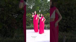 Gulabi Sadi Shorts | Nivi and Ishanvi | Laasya #gulabisadi #dancecover #niviandishanvi