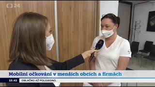 Studio ČT24 - Mobilní očkovací tým z EUC Kliniky Plzeň