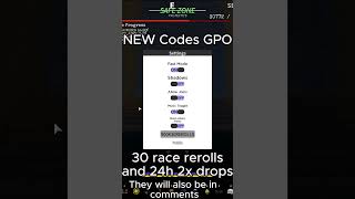 New Codes GPO  #roblox #gpo #grandpieceonline #grandpieceonlineroblox