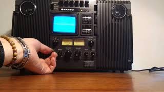 Test Rare Vintage Boombox Ghettoblaster Sanyo MT 4240