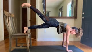 full body home workout using ONLY 1 CHAIR (no talking - only music 🎶)