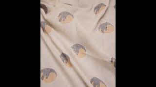 ABSTRACT CREAM JAMDANI PURE COTTON 100 GSM HANDWOVEN FABRIC