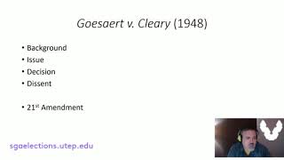 Goesaert v  Cleary 1948 and Frankfurter v  Gisburg