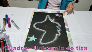 UNICORNIO DE TIZA - CUADRO DE PARED / Chalk Unicorn Wall Art