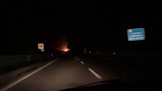 Incendio sulla superstrada Foggia-Candela