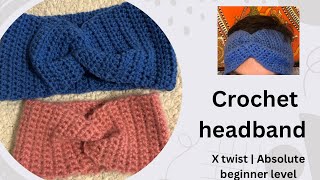 How to Crochet ear warmer headband |beginners #crochetheadband #crochetearwarmer  #easycrochet #easy