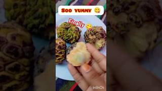 Finally I am eating custard apple | Sita phal my favourite fruit | so yummy |#viral#shorts