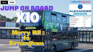 🚌☀️Route X10 Merry Hill to Birmingham | Sunlit Journey |  Blinded by the Light 🌞🚍