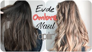 EVDE OMBRE NASIL YAPILIR | 7 TL YE SAÇI YAKMADAN PAKET ATMADAN SAÇ AÇMA