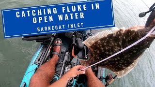 How to Catch Fluke in Open Water - One way to Catch Fluke - NJ Kayak Fishing in Barnegat Inlet