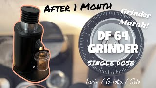 After 1 Month | DF 64 Grinder WORTH IT!!  | Grinder single dose murah banget !! | Home Grinder