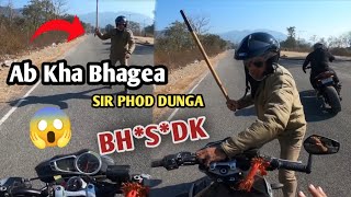 Caught By Police 😡 While Stunting |Bike Seized | Begunahon ko Mili Saza 💔 #rider #police #motovlog