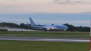 Heavy Early Morning Arivals And Departures From Manchester Airport Saturday 21st October