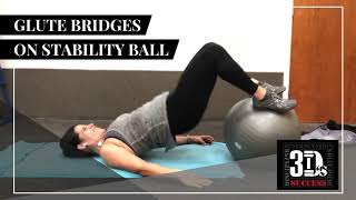 🍑Make that booty burn🔥 Glute bridges on Stability Ball.