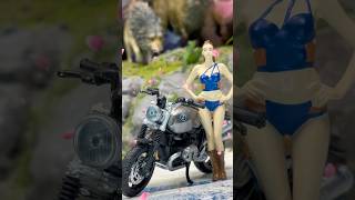 😗Maria With BMW R Nine T Scrambler #shorts #trending #model