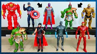 Bonecos Marvel Vingadores - Homem de Ferro, Hulk, Thanos, Capitão América, Pantera Negra, Hulkbuster