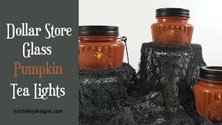 Dollar Store Pumpkin Tea Light Holder