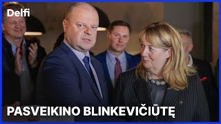 Blinkevičiūtę pasveikinti atvyko Skvernelis