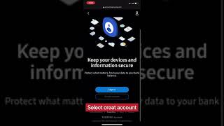 Create Samsung account in smartphone