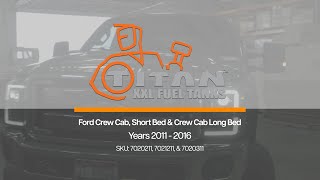 Titan Fuel Tanks 11-16 Ford Crew Cab, Short & Long Bed Diesel Install | 7020211, 7021211, 7020311