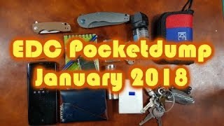 EDC Pocketdump 2018 - My EDC Update for January