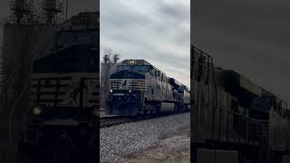 NS SD70M-2 Trailing By Oak Road! #railroad #railway #railroadcrossing