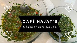 Chimichurri Sauce (Café Najat’s style) - it’s easy quick herby sauce that goes on everything