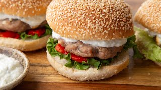 Greek Turkey Burger With Tzatziki Recipe