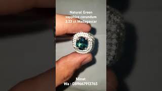 Natural Green sapphire corundum 3.23 ct Madagascar #batumulia #stone #permata #greensapphire