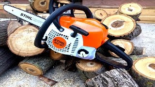 Review STIHL MS 181 Chainsaw Start Up / Starting