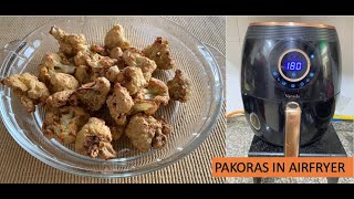 Airfried Gobhi Pakora | Make In A Clean Way Without The  Batter Sticking Or Dripping In Air Frier|