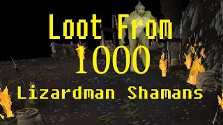 Loot from 1000 Lizardman Shamans