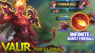 NO DEATH - VALIR BEST BUILD IN 2021 | TOP GLOBAL VALIR  - MOBILE LEGENDS | Infernal Blaze Valir