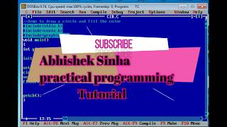CIRCLE DRAW IN C PROGRAMMING AND FILL COLOR INSIDE IT[IN HINDI]GRAPHICS