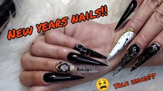 New Years Nails!!! Issues in Society / Beginner Nails / Nail Art Tutorial