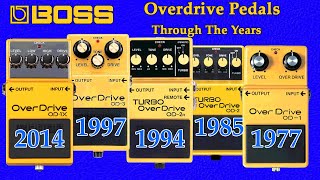 Boss OverDrive Pedals Through The Years (OD-1, OD-2, OD-2r, OD-3, OD-1x)