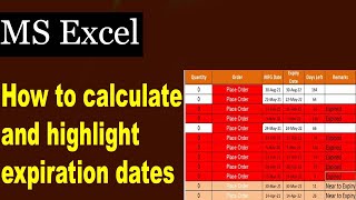 How to calculate and highlight expiration dates/XL Maza by Gohar Tajak