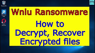 Wnlu virus (ransomware). How to decrypt .Wnlu files. Wnlu File Recovery Guide.