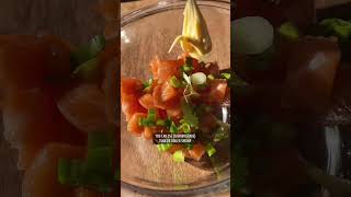 Homemade Spicy Salmon Poke Bowl #shorts