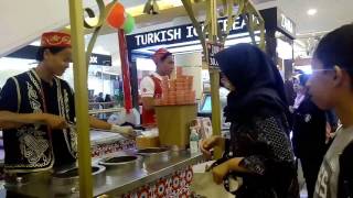 Turkish ice cream trick at mall summarecon bekasi