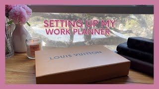 ✨SETTING UP MY WORK PLANNER✨ LV large ring agenda |  cloth & paper haul | 8Lotus haul